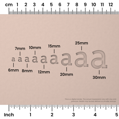 Arvo | Lowercase | Alphabet Stamp Sets - Ceramind® Tools