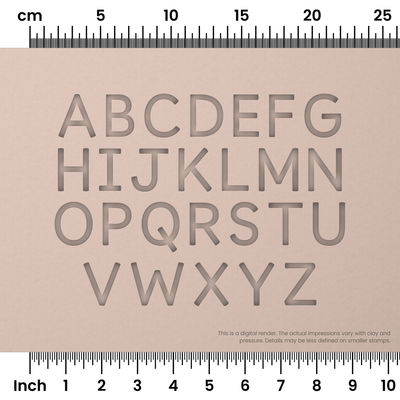 Borel | All Caps | Alphabet Stamp Sets - Ceramind® Tools