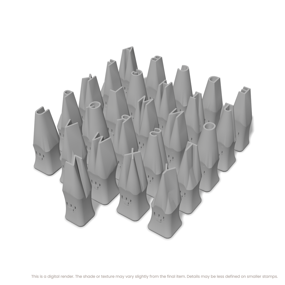 Borel | All Caps | Alphabet Stamp Sets - Ceramind® Tools