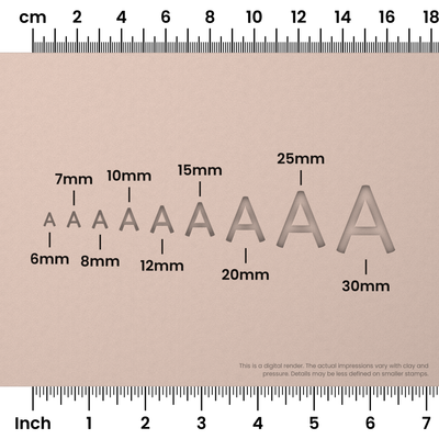 Borel | All Caps | Alphabet Stamp Sets - Ceramind® Tools