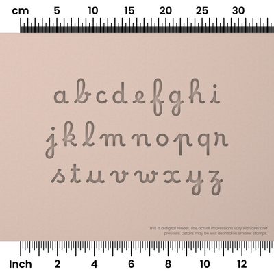 Borel | Lowercase | Alphabet Stamp Sets - Ceramind® Tools