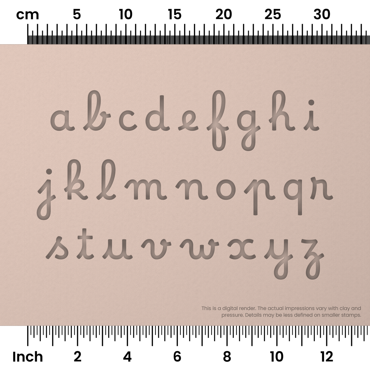 Borel | Lowercase | Alphabet Stamp Sets - Ceramind® Tools