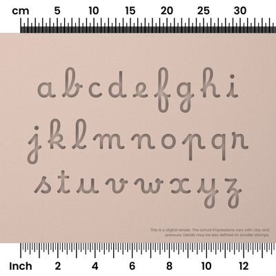 Borel | Lowercase | Alphabet Stamp Sets - Ceramind® Tools
