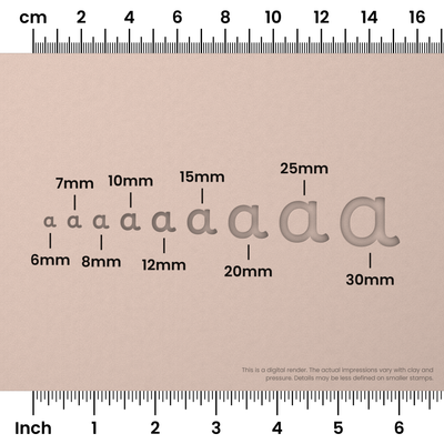 Borel | Lowercase | Alphabet Stamp Sets - Ceramind® Tools