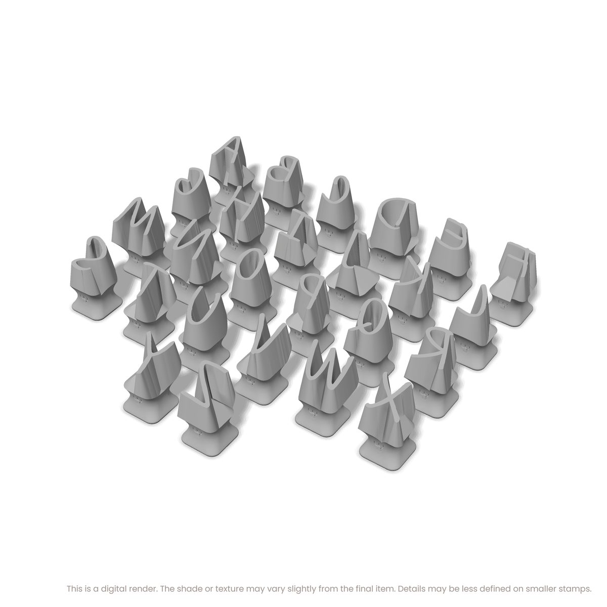 Caveat | All Caps | Alphabet Stamp Sets - Ceramind® Tools