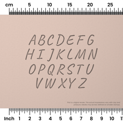 Caveat | All Caps | Alphabet Stamp Sets - Ceramind® Tools
