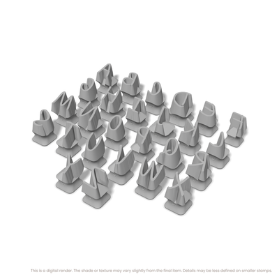 Caveat | All Caps | Alphabet Stamp Sets - Ceramind® Tools