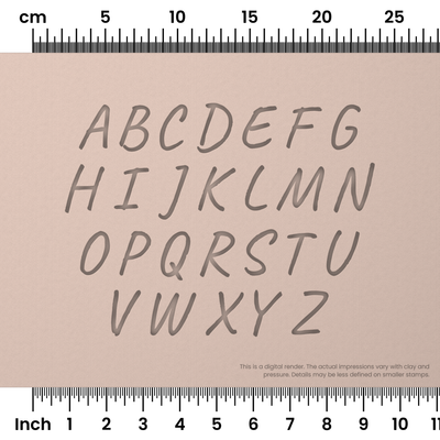 Caveat | All Caps | Alphabet Stamp Sets - Ceramind® Tools