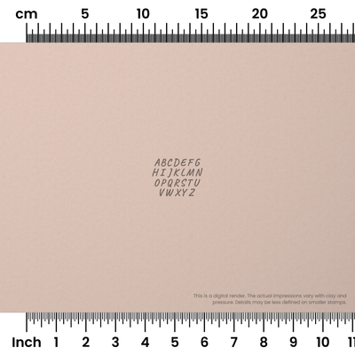 Caveat | All Caps | Alphabet Stamp Sets - Ceramind® Tools