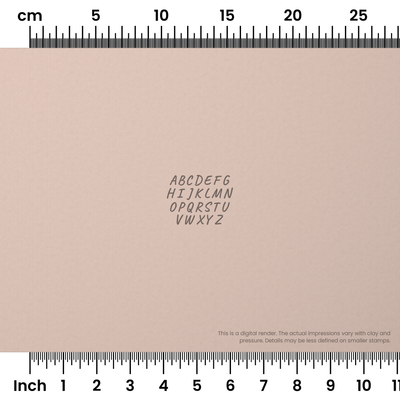 Caveat | All Caps | Alphabet Stamp Sets - Ceramind® Tools