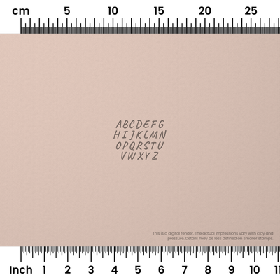 Caveat | All Caps | Alphabet Stamp Sets - Ceramind® Tools