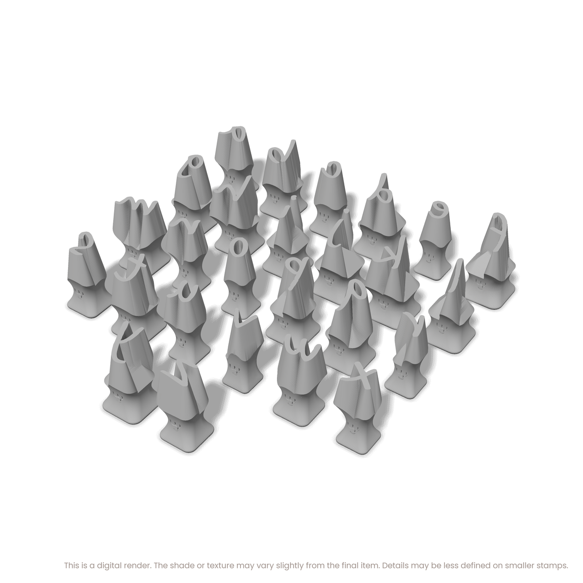 Caveat | Lowercase | Alphabet Stamp Sets - Ceramind® Tools