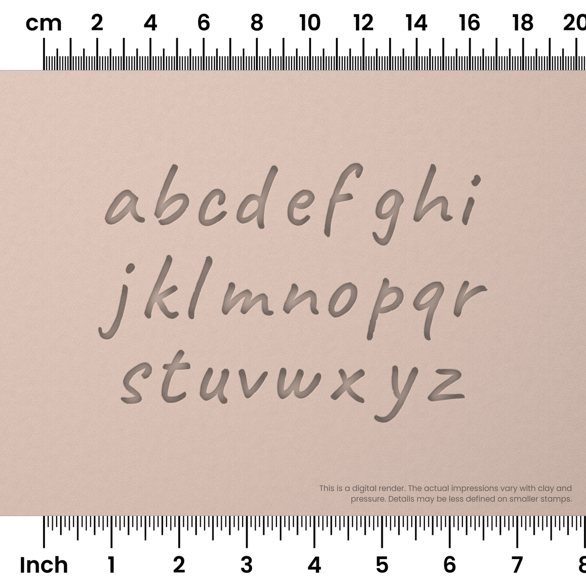 Caveat | Lowercase | Alphabet Stamp Sets - Ceramind® Tools