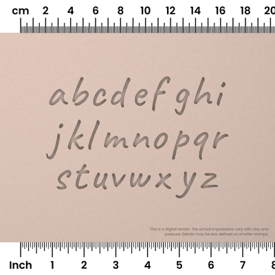 Caveat | Lowercase | Alphabet Stamp Sets - Ceramind® Tools