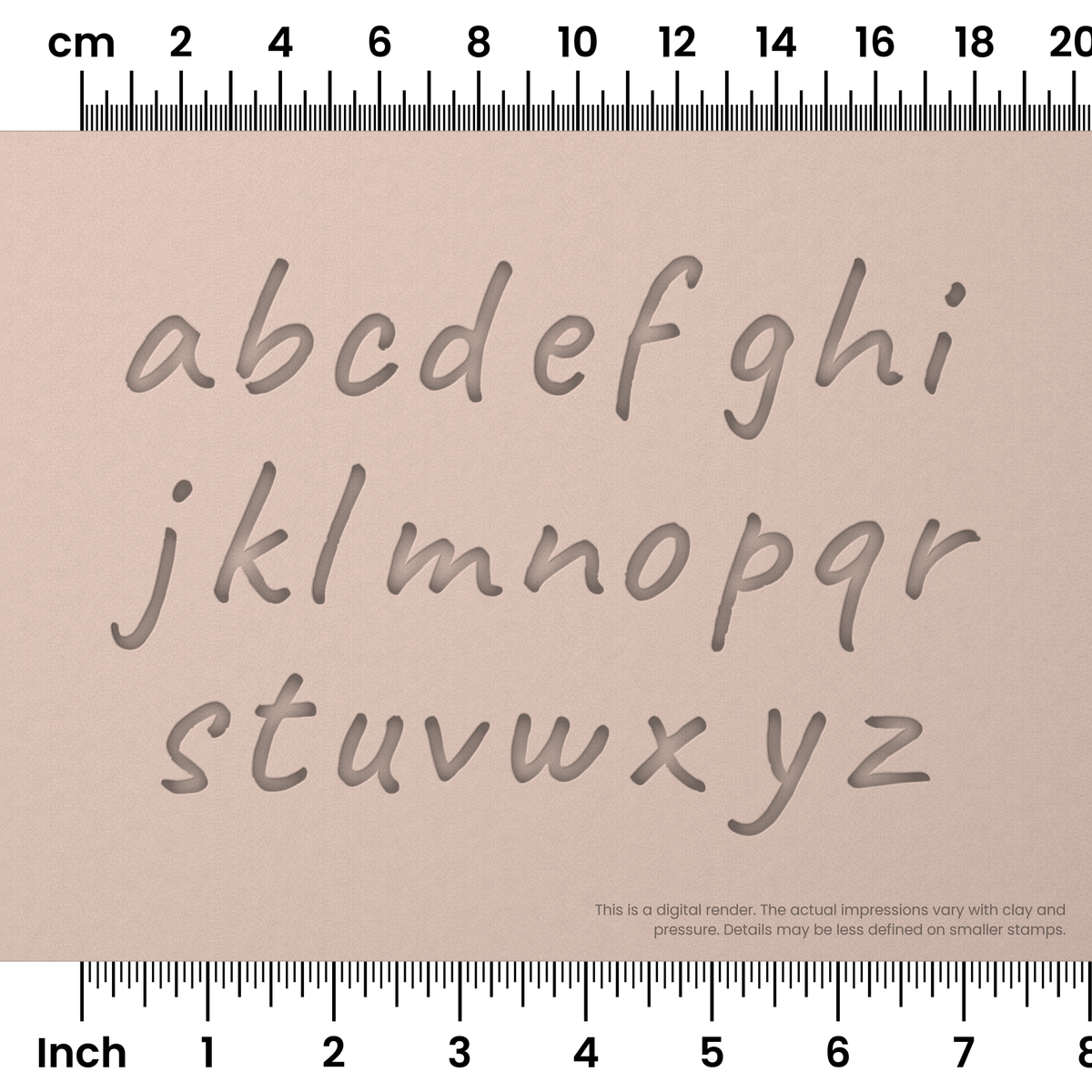 Caveat | Lowercase | Alphabet Stamp Sets - Ceramind® Tools