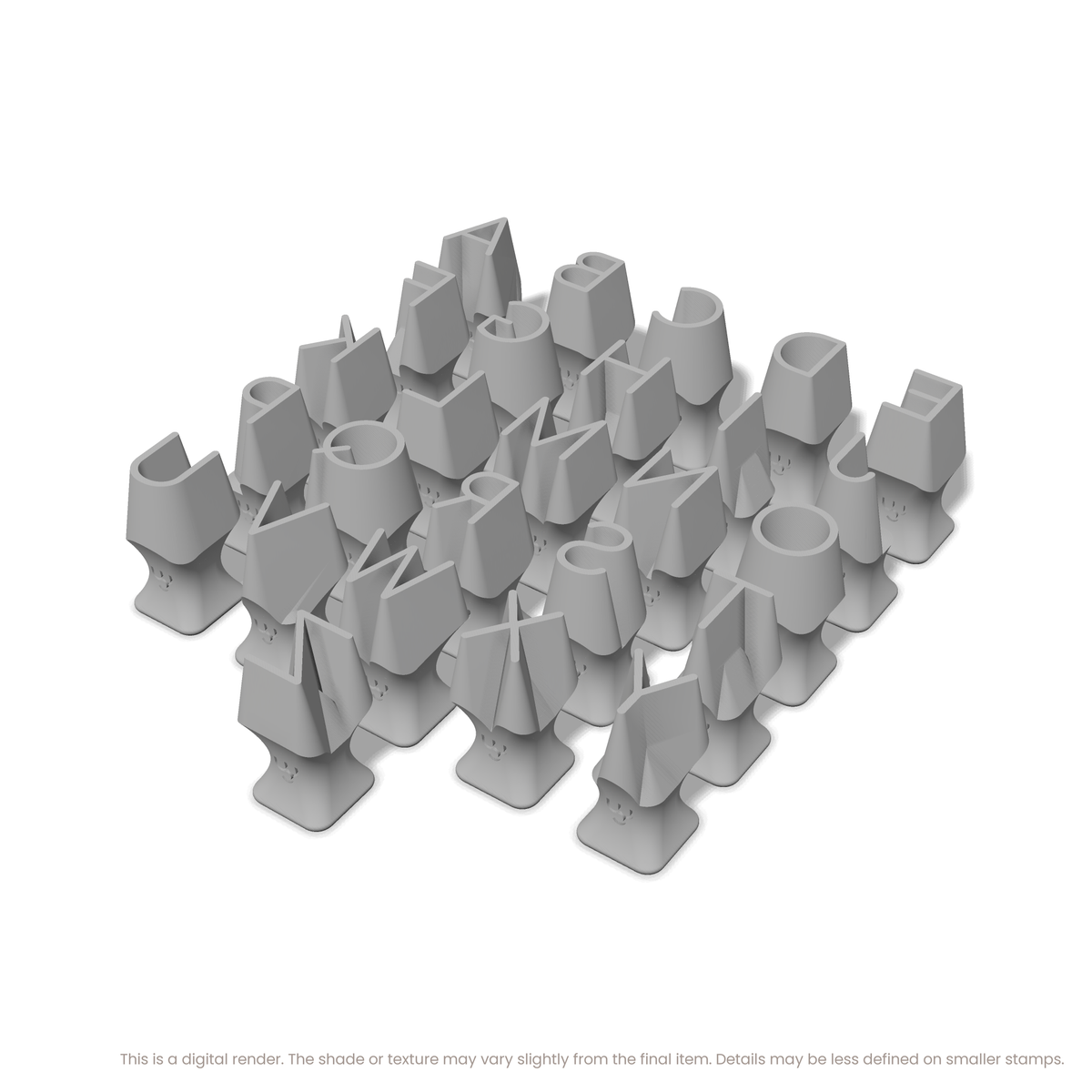 Comfortaa | All Caps | Alphabet Stamp Sets - Ceramind® Tools