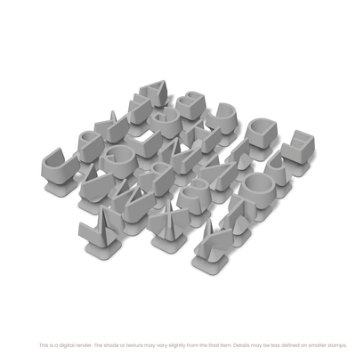 Comfortaa | All Caps | Alphabet Stamp Sets - Ceramind® Tools