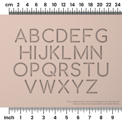 Comfortaa | All Caps | Alphabet Stamp Sets - Ceramind® Tools