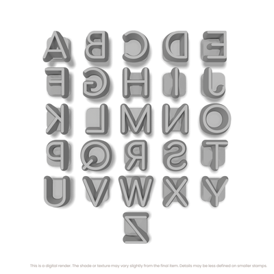 Comfortaa | All Caps | Alphabet Stamp Sets - Ceramind® Tools