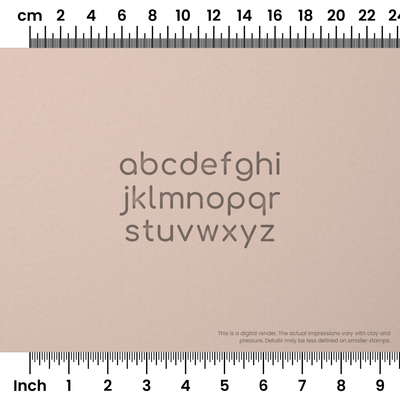 Comfortaa | Lowercase | Alphabet Stamp Sets - Ceramind® Tools