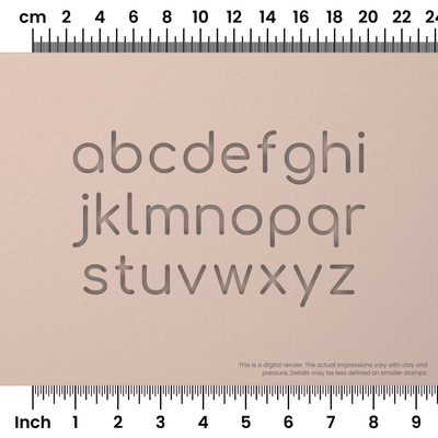 Comfortaa | Lowercase | Alphabet Stamp Sets - Ceramind® Tools