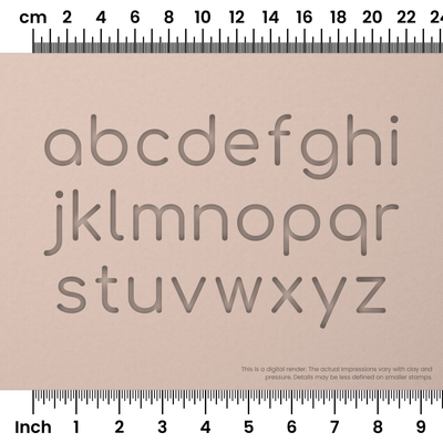 Comfortaa | Lowercase | Alphabet Stamp Sets - Ceramind® Tools