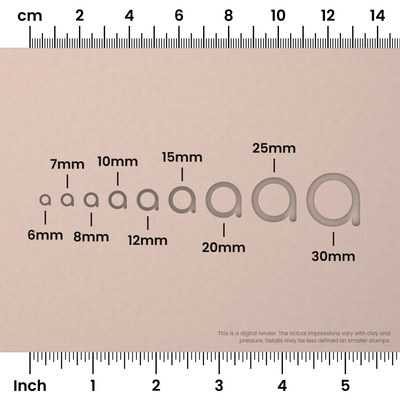 Comfortaa | Lowercase | Alphabet Stamp Sets - Ceramind® Tools
