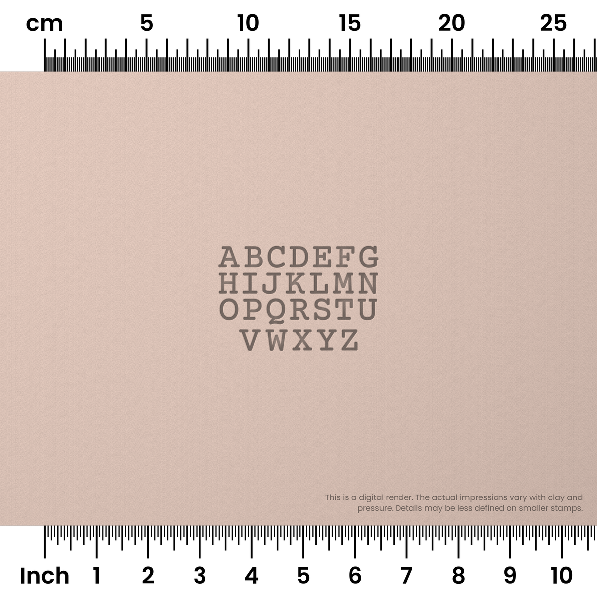 Courier Prime | All Caps | Alphabet Stamp Sets - Ceramind® Tools