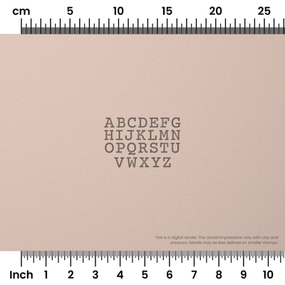 Courier Prime | All Caps | Alphabet Stamp Sets - Ceramind® Tools