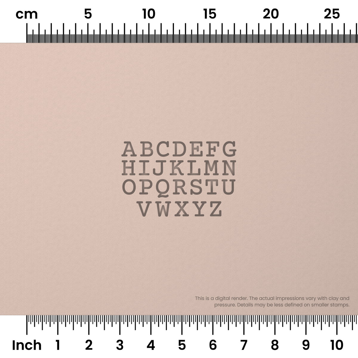 Courier Prime | All Caps | Alphabet Stamp Sets - Ceramind® Tools
