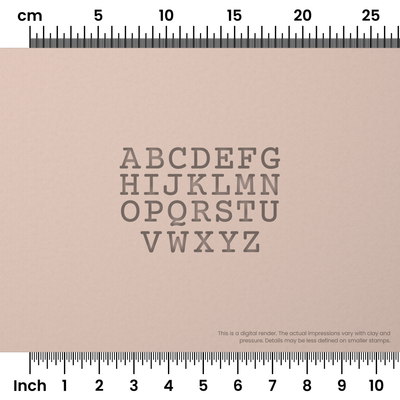 Courier Prime | All Caps | Alphabet Stamp Sets - Ceramind® Tools