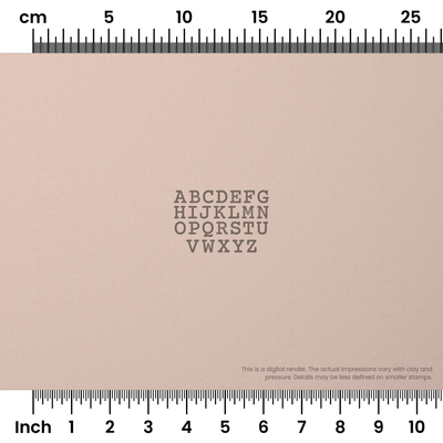 Courier Prime | All Caps | Alphabet Stamp Sets - Ceramind® Tools