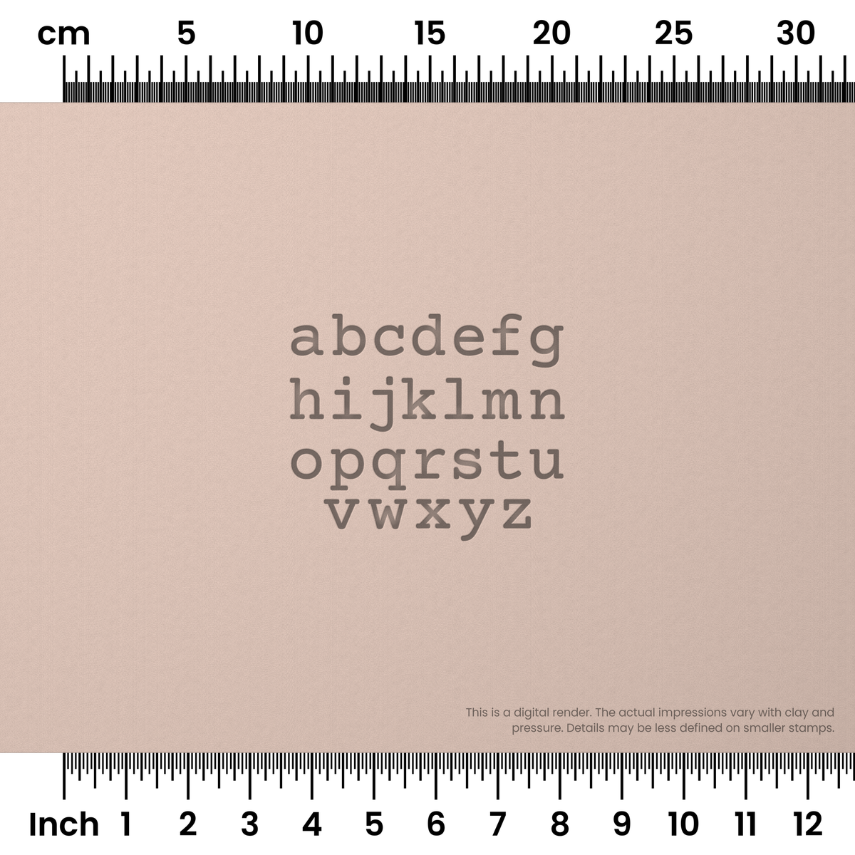 Courier Prime | Lowercase | Alphabet Stamp Sets - Ceramind® Tools