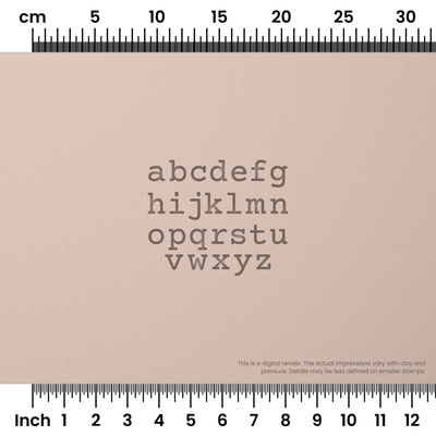 Courier Prime | Lowercase | Alphabet Stamp Sets - Ceramind® Tools