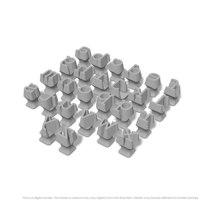 Courier Prime | Lowercase | Alphabet Stamp Sets - Ceramind® Tools