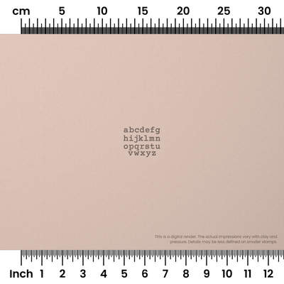 Courier Prime | Lowercase | Alphabet Stamp Sets - Ceramind® Tools