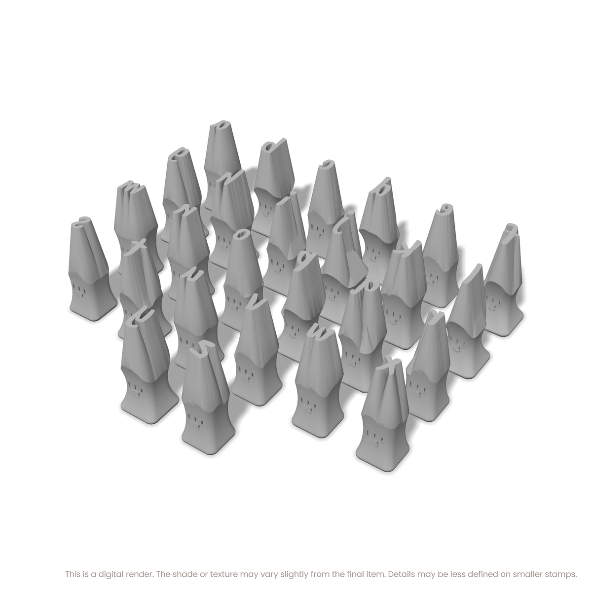 Caveat Brush | Lowercase | Alphabet Stamp Sets - Ceramind® Tools