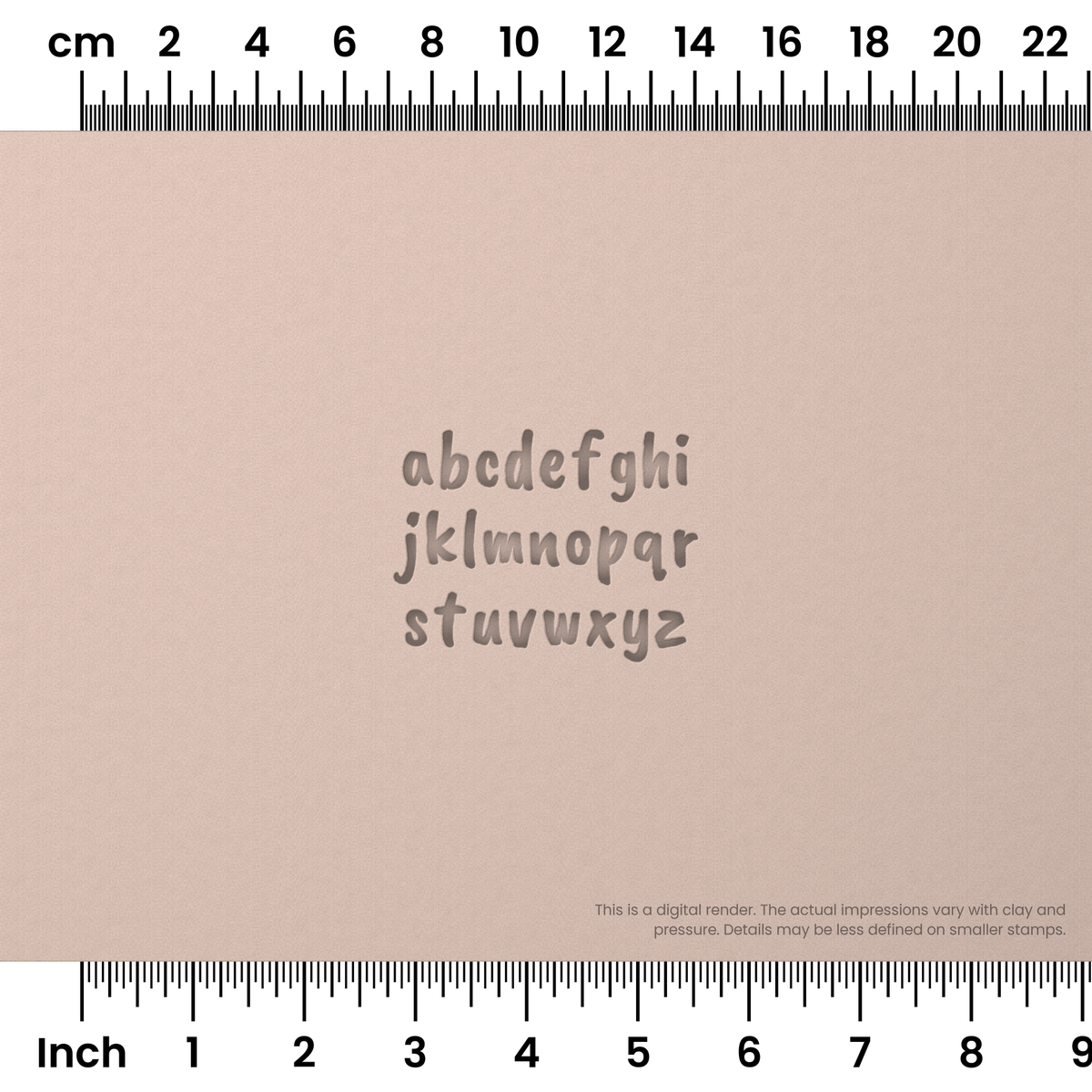 Caveat Brush | Lowercase | Alphabet Stamp Sets - Ceramind® Tools