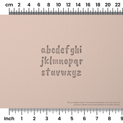 Caveat Brush | Lowercase | Alphabet Stamp Sets - Ceramind® Tools