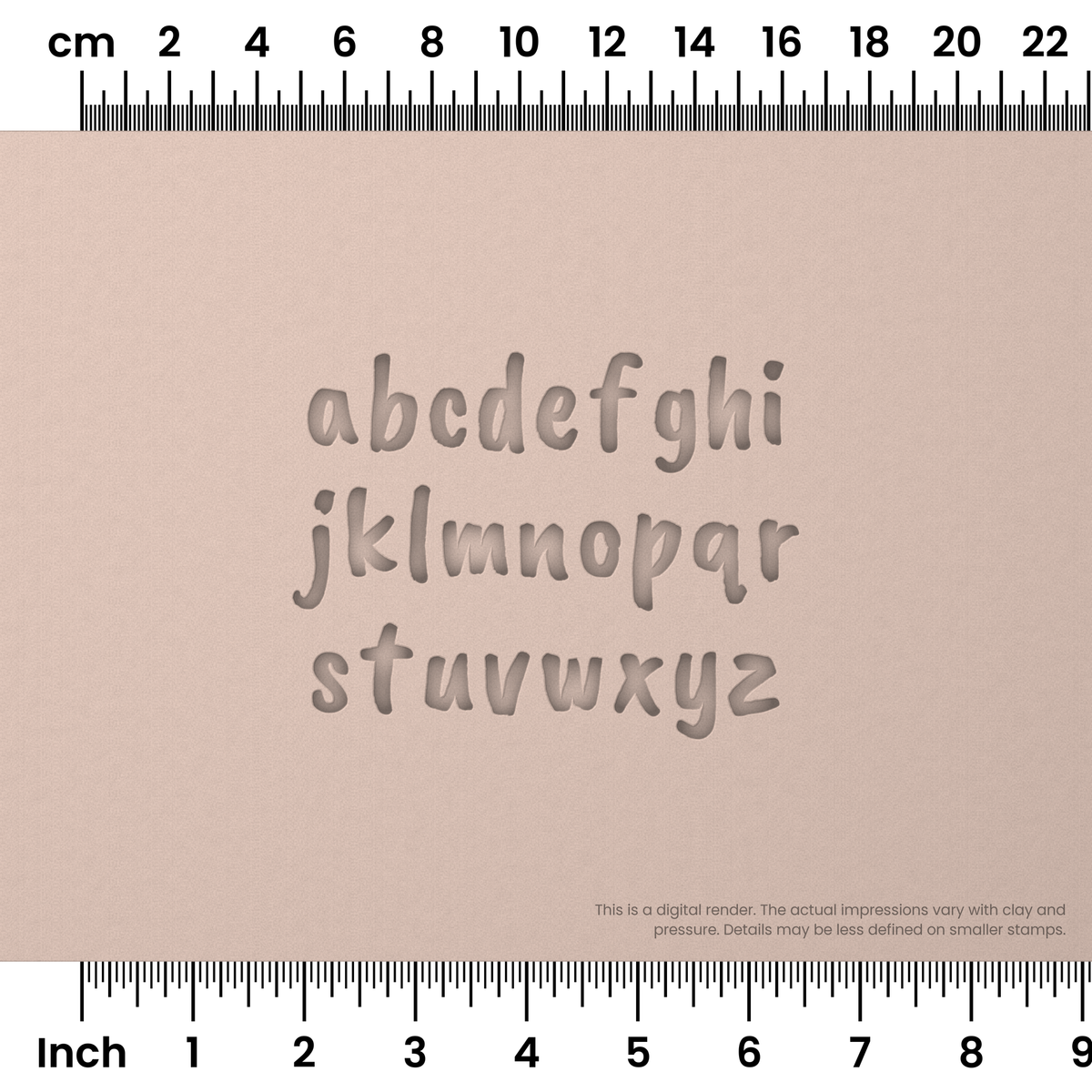 Caveat Brush | Lowercase | Alphabet Stamp Sets - Ceramind® Tools