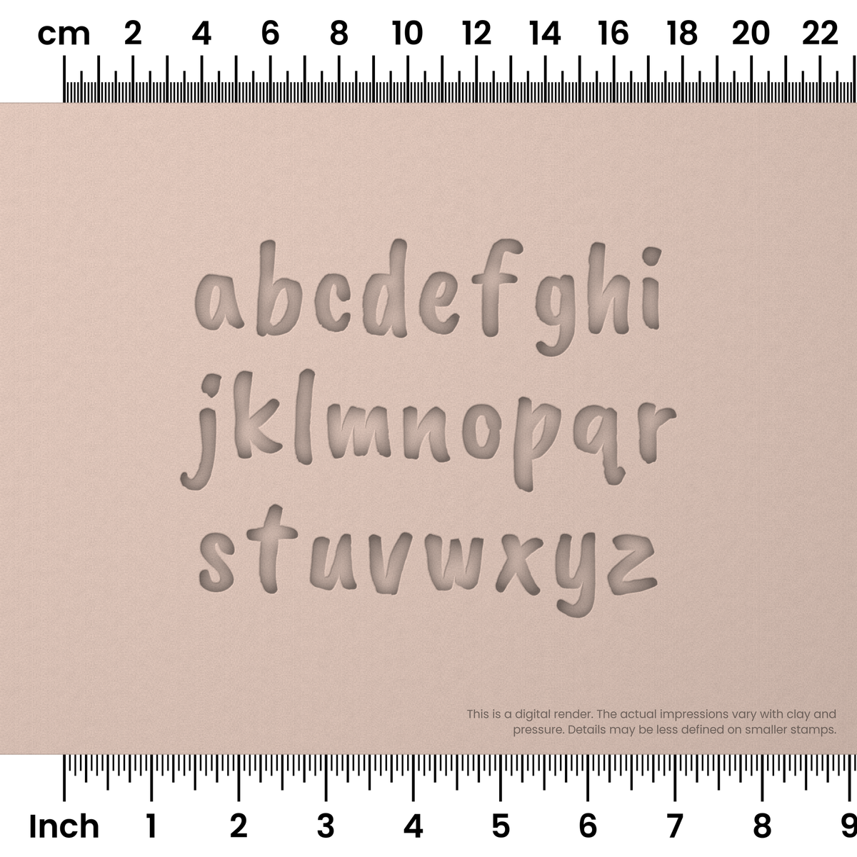 Caveat Brush | Lowercase | Alphabet Stamp Sets - Ceramind® Tools