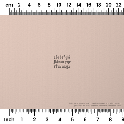 Caveat Brush | Lowercase | Alphabet Stamp Sets - Ceramind® Tools