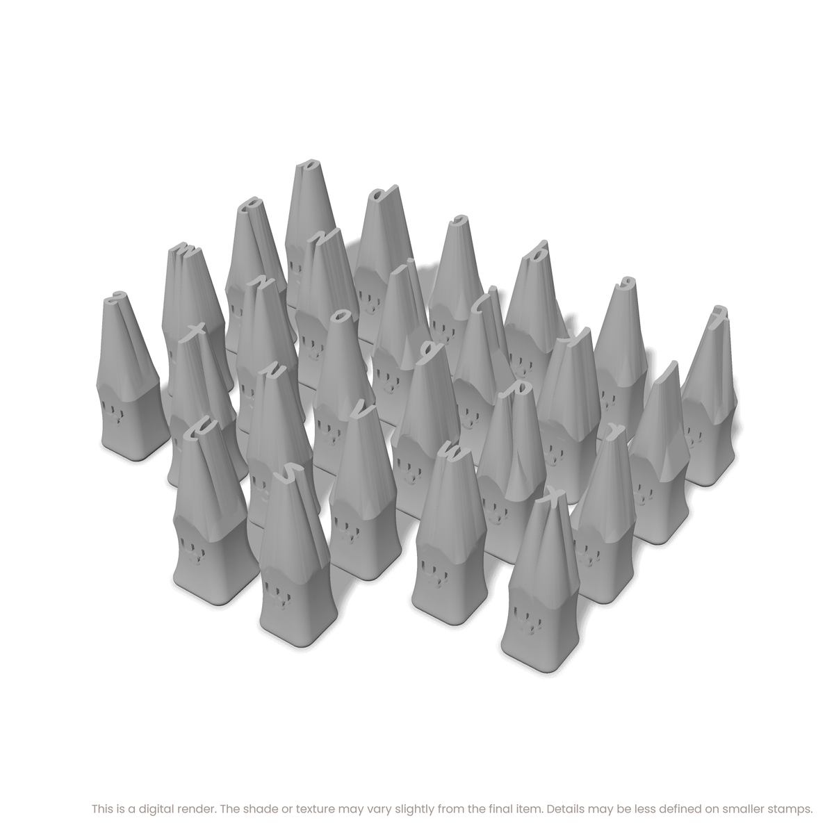 Caveat Brush | Lowercase | Alphabet Stamp Sets - Ceramind® Tools