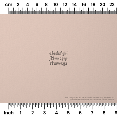 Caveat Brush | Lowercase | Alphabet Stamp Sets - Ceramind® Tools