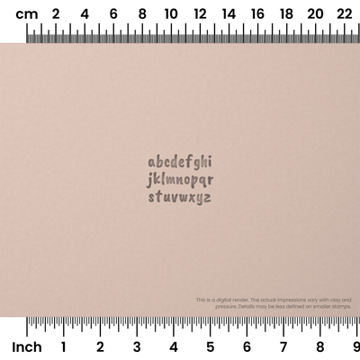 Caveat Brush | Lowercase | Alphabet Stamp Sets - Ceramind® Tools