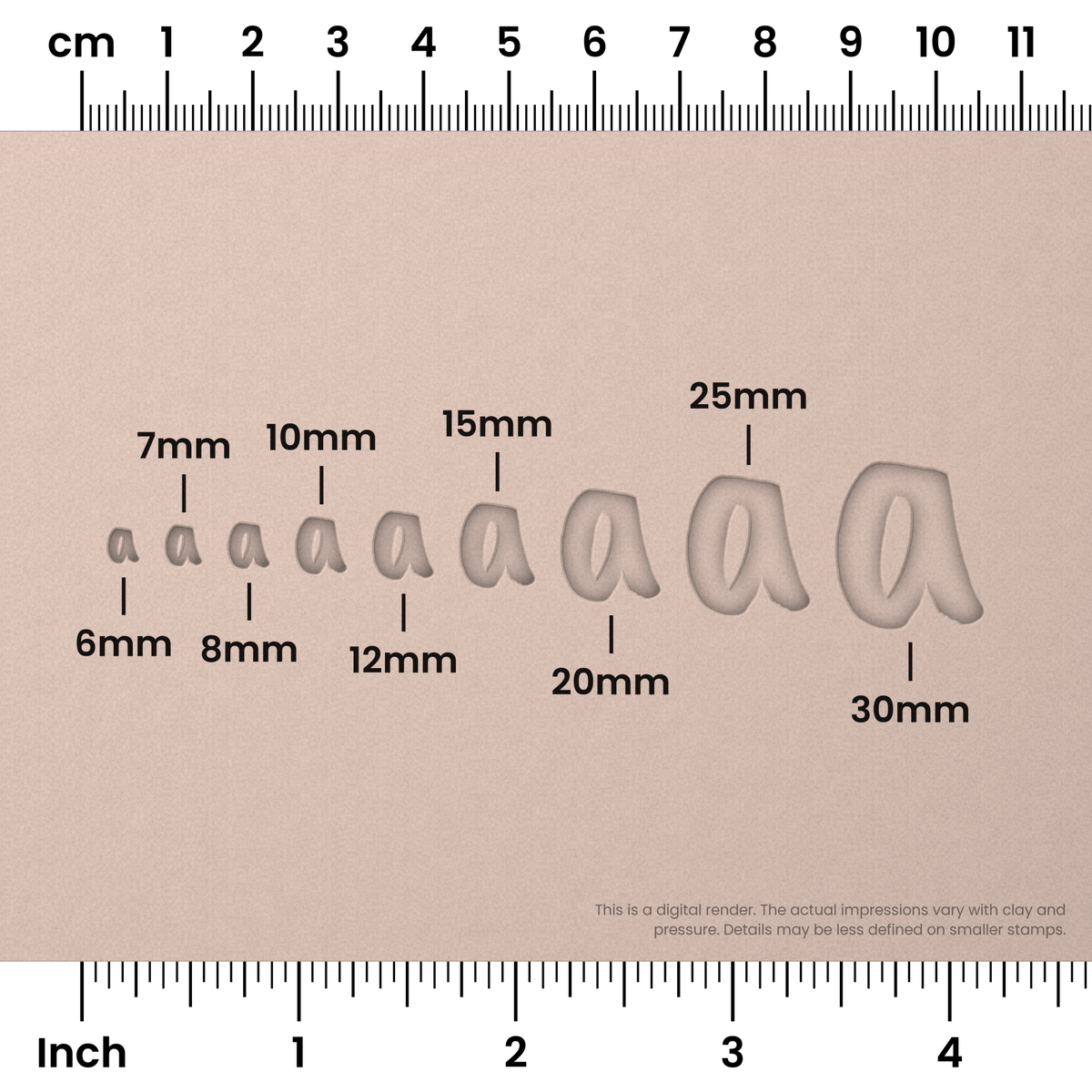 Caveat Brush | Lowercase | Alphabet Stamp Sets - Ceramind® Tools