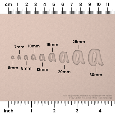 Caveat Brush | Lowercase | Alphabet Stamp Sets - Ceramind® Tools