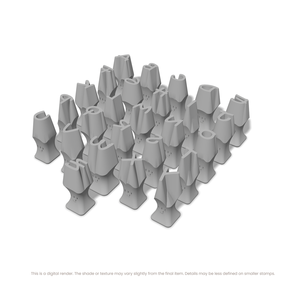 Gochi Hand | All Caps | Alphabet Stamp Sets - Ceramind® Tools