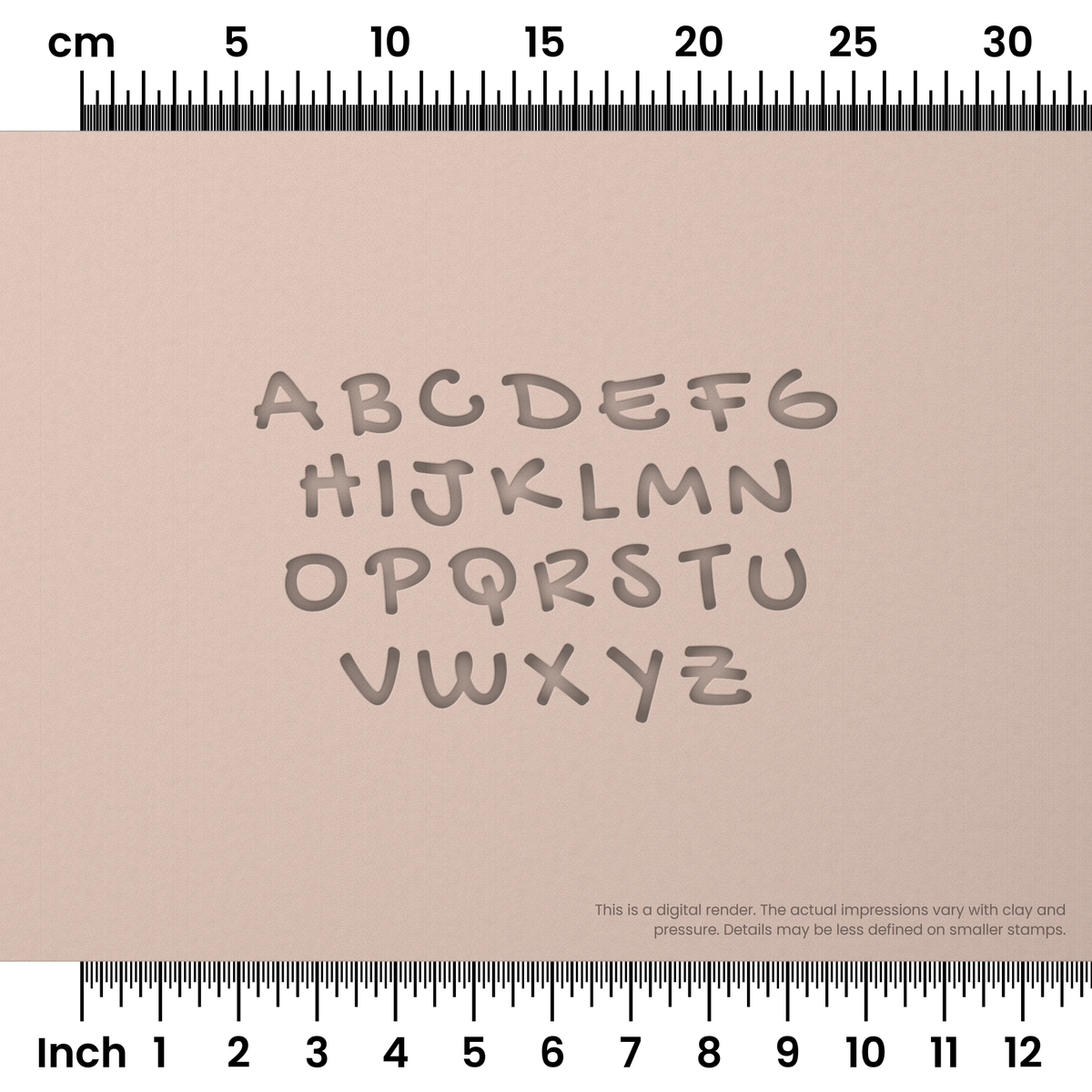 Gochi Hand | All Caps | Alphabet Stamp Sets - Ceramind® Tools
