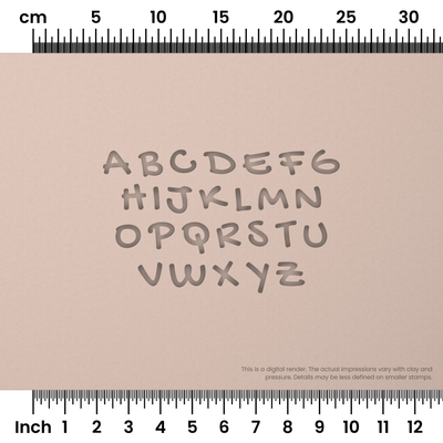 Gochi Hand | All Caps | Alphabet Stamp Sets - Ceramind® Tools